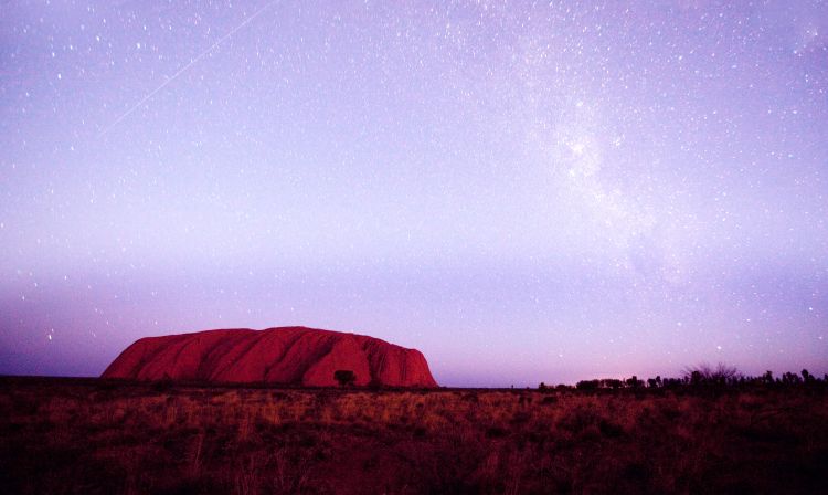 The night sky above Uluru